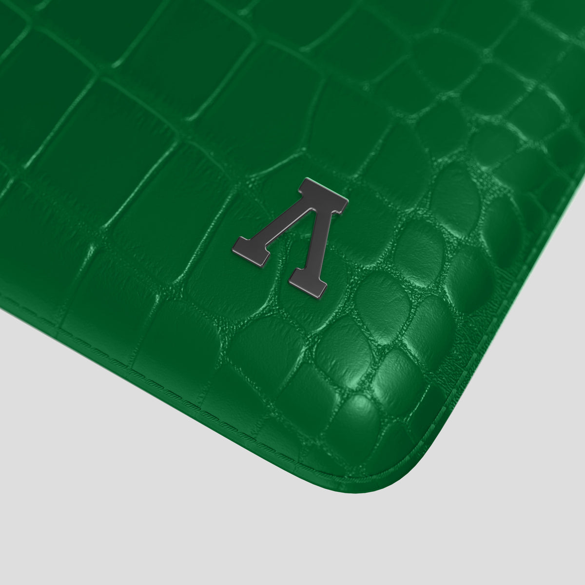 Forest-Green Sleeve MacBook Air 15-inch (2023 / 2024) In Alligator with Black Metal -5 | Forest-Green-Black