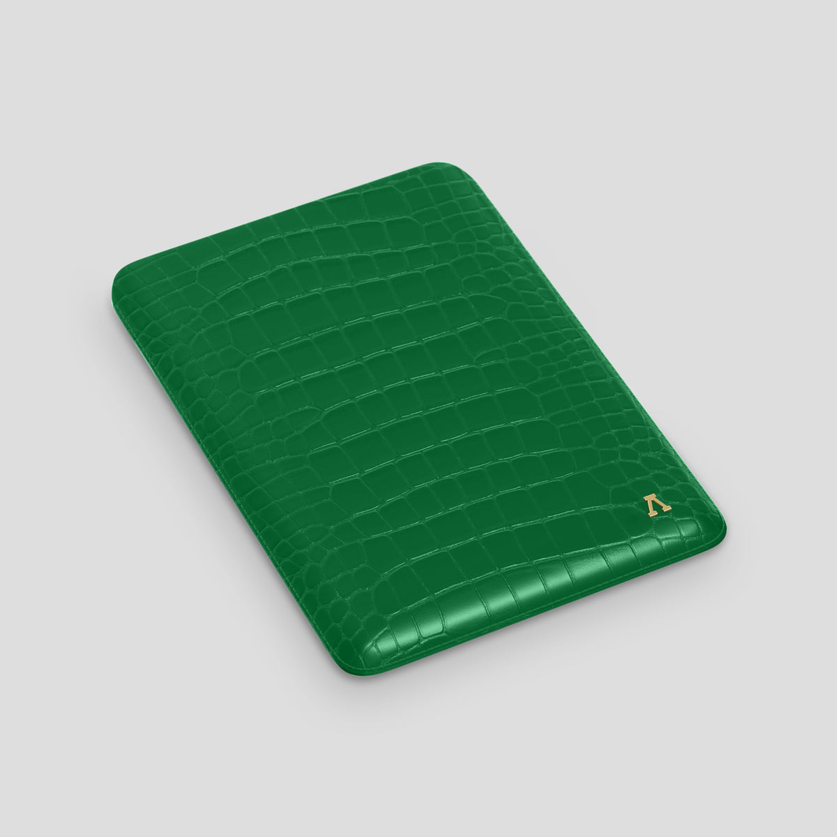 Forest-Green Sleeve MacBook Air 15-inch (2023 / 2024) In Alligator with Gold Metal -3 | Forest-Green-Gold