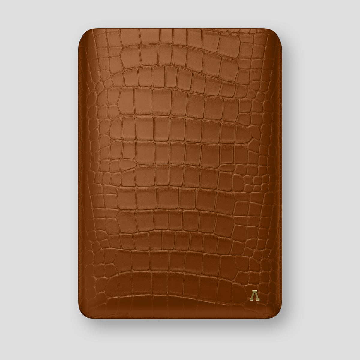 Honey Sleeve MacBook Pro 16-inch In Alligator with Gold Metal -1 | Honey-Gold