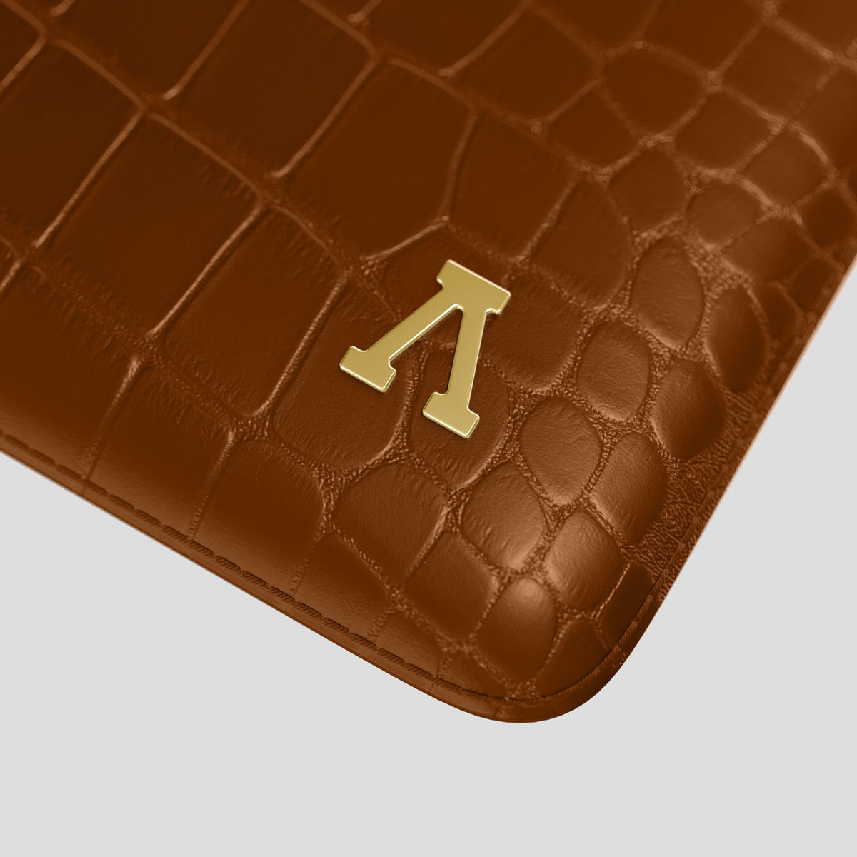 Honey Sleeve For MacBook Air 15-inch (2023 / 2024) Alligator with Gold Metal -5 | Honey-Gold