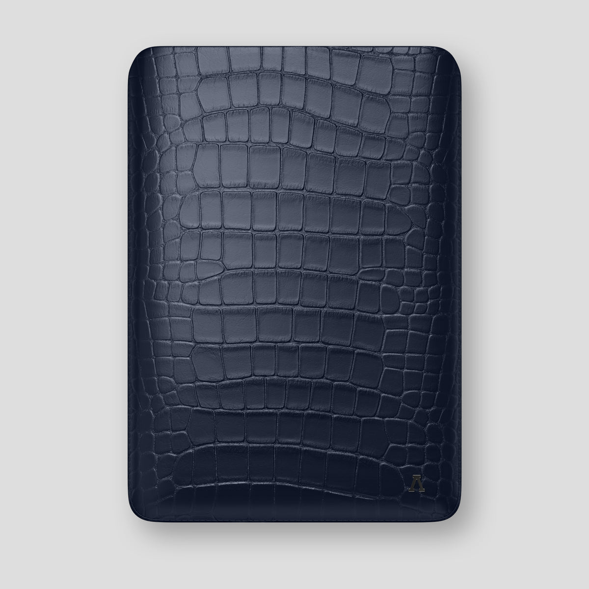 Navy Blue Sleeve MacBook Pro 16-inch In Alligator with Black Metal -1 | Navy-Blue-Black