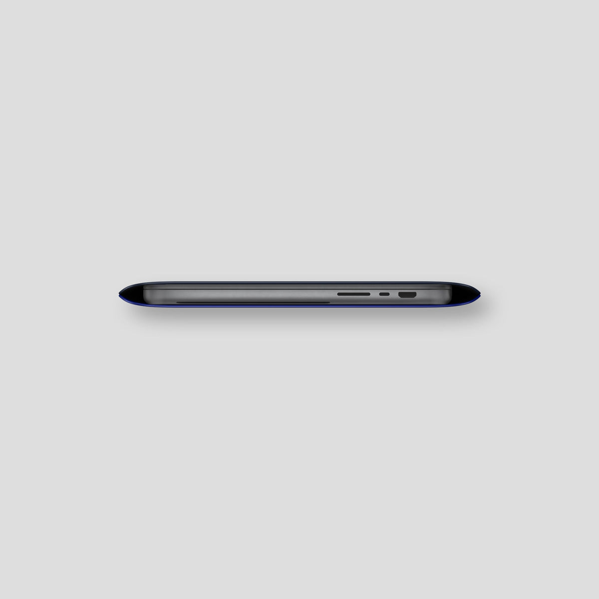 Navy Blue Sleeve For MacBook Air 15-inch (2023 / 2024) Alligator with Black Metal -4 | Navy-Blue-Black