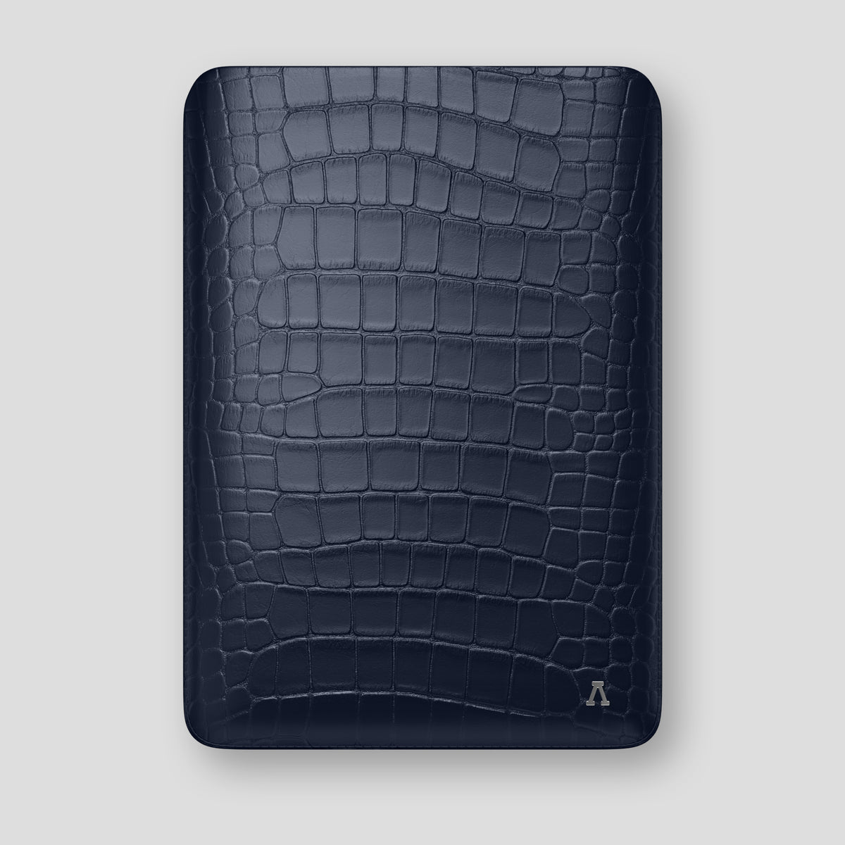 Navy Blue Sleeve MacBook Pro 16-inch In Alligator with Steel Metal -1 | Navy-Blue-Steel