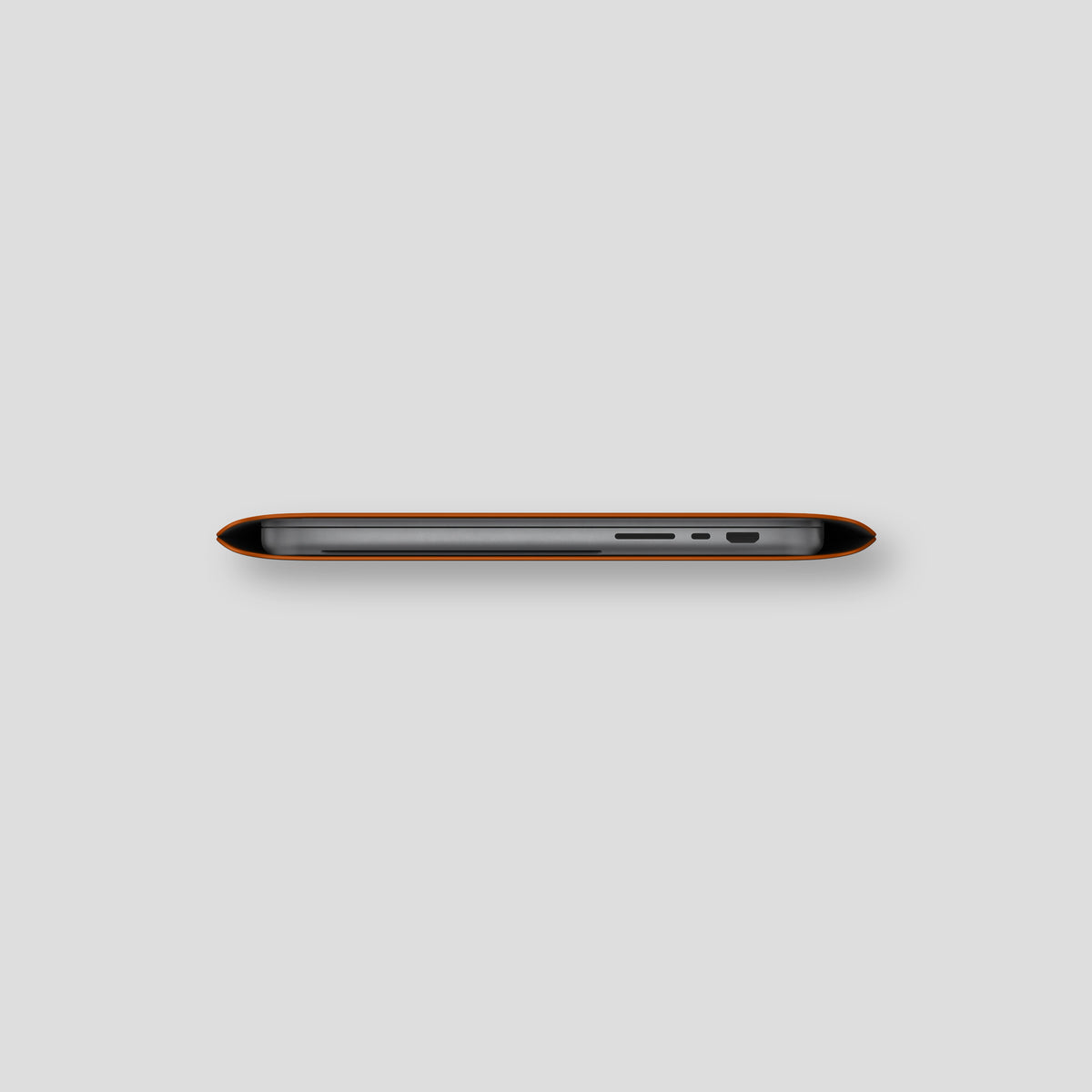 Orange Sleeve MacBook Pro 16-inch In Alligator with Gold Metal -4 | Orange-Gold
