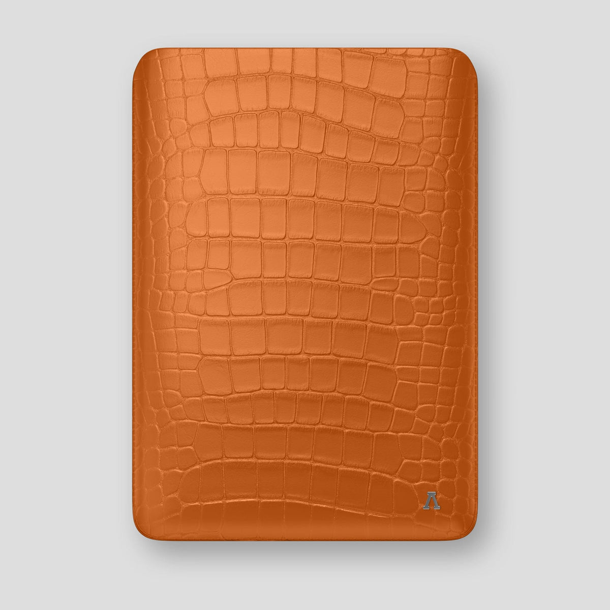 Orange Sleeve For MacBook Air 15-inch (2023 / 2024) Alligator with Steel Metal -1 | Orange-Steel