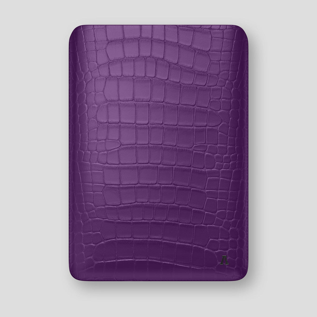 Purple Sleeve For MacBook Air 15-inch (2023 / 2024) Alligator with Black Metal -1 | Purple-Black