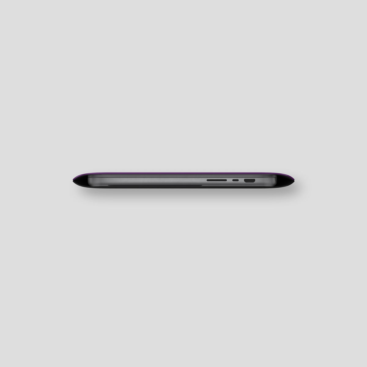 Purple Sleeve For MacBook Air 15-inch (2023 / 2024) Alligator with Black Metal -4 | Purple-Black