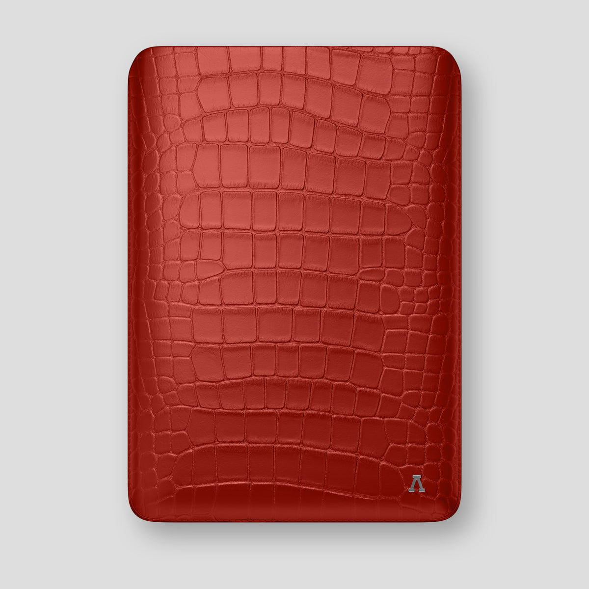 Red Sleeve MacBook Pro 16-inch In Alligator with Steel Metal -1 | Red-Steel