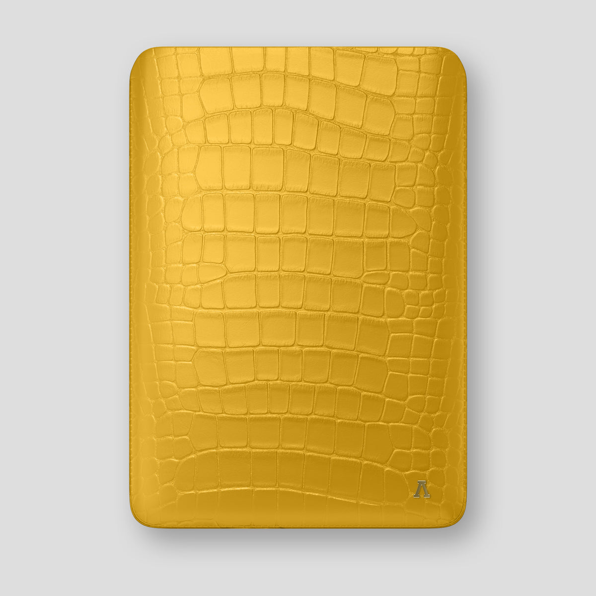 Yellow Sleeve MacBook Pro 16-inch In Alligator with Gold Metal -1 | Yellow-Gold