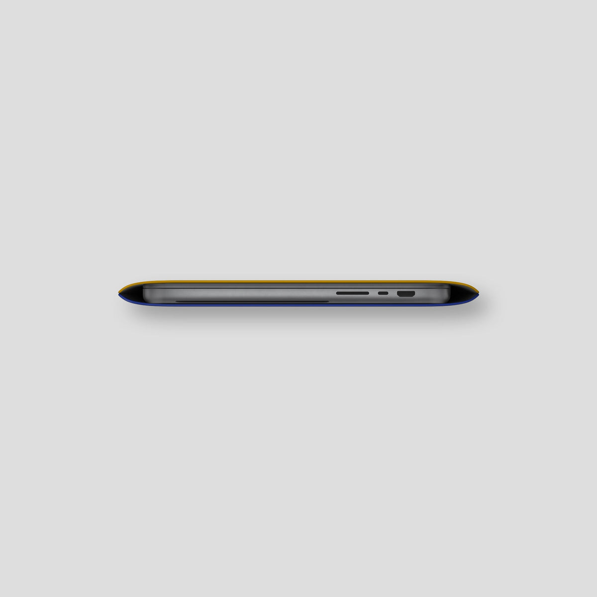 Yellow Sleeve For MacBook Air 15-inch (2023 / 2024) Alligator with Steel Metal -4 | Yellow-Steel