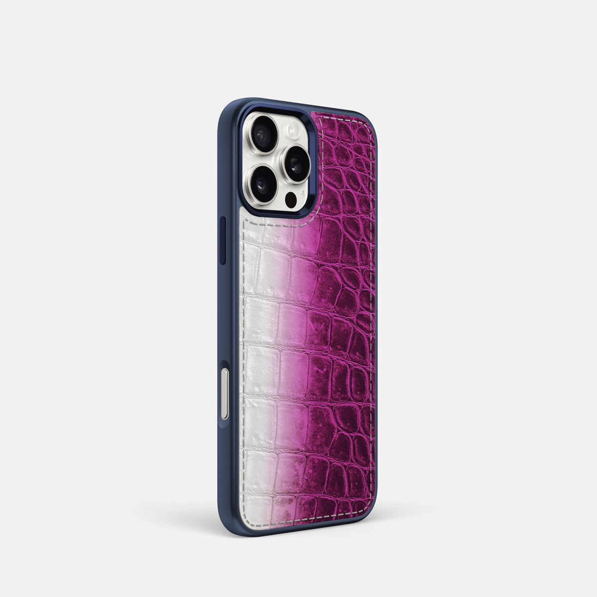 Fuchsia iPhone 16 Pro Toned Sport Case with Blue -2 | Fuchsia-Blue