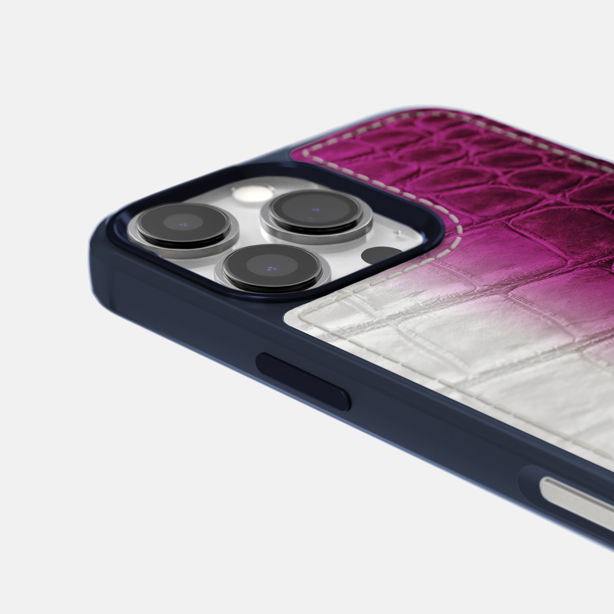 Fuchsia iPhone 16 Pro Toned Sport Case with Blue -5 | Fuchsia-Blue