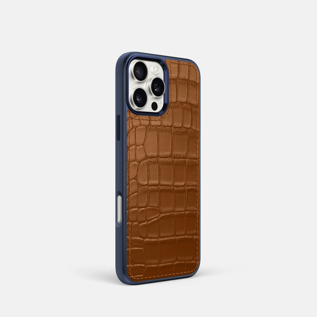 Honey iPhone 16 Pro Toned Sport Case In Alligator with Blue -1 | Honey-Blue