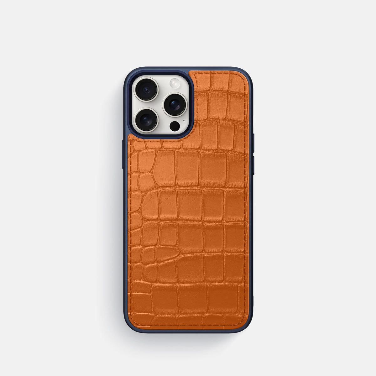 Orange iPhone 16 Pro Toned Sport Case In Alligator with Blue -1 | Orange-Blue