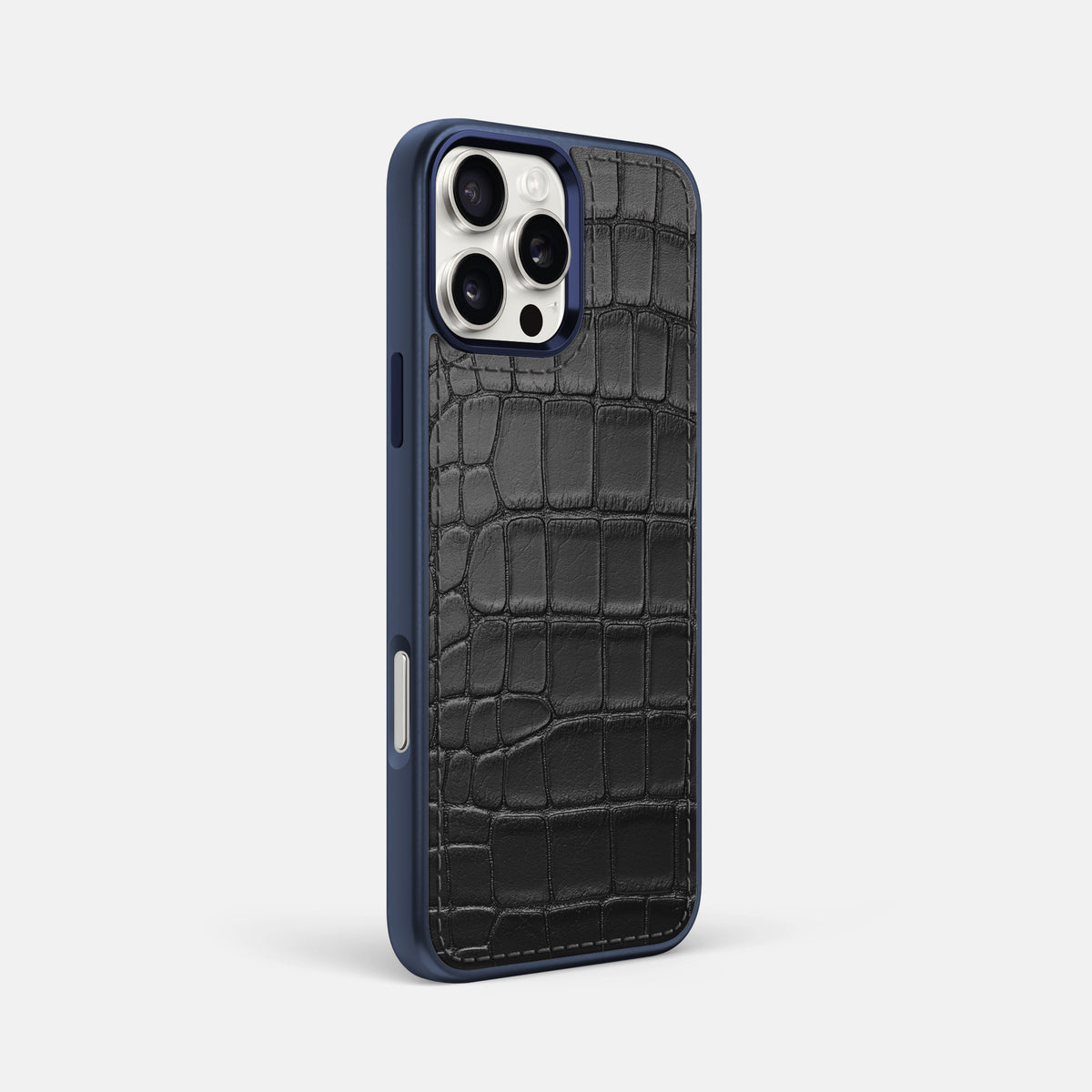 Black iPhone 16 Pro Max Toned Sport Case In Alligator with Blue -2 | Black-Blue