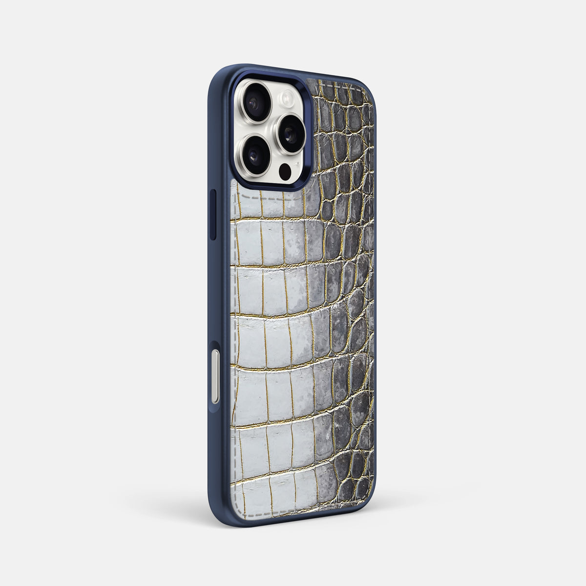 Gold iPhone 16 Pro Max Toned Sport Case with Blue -2 | Gold-Blue