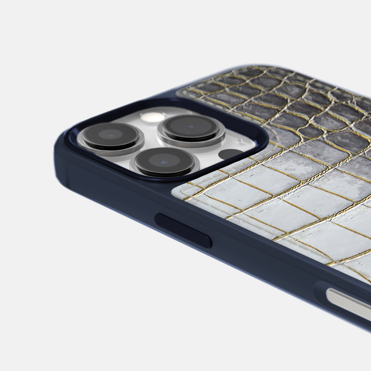 Gold iPhone 16 Pro Max Toned Sport Case with Blue -5 | Gold-Blue