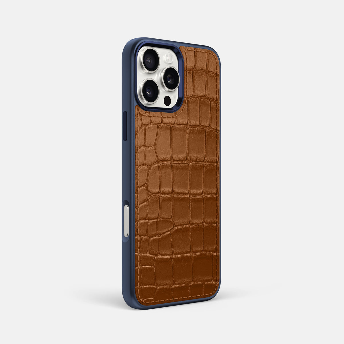 Honey iPhone 16 Pro Max Toned Sport Case In Alligator with Blue -2 | Honey-Blue