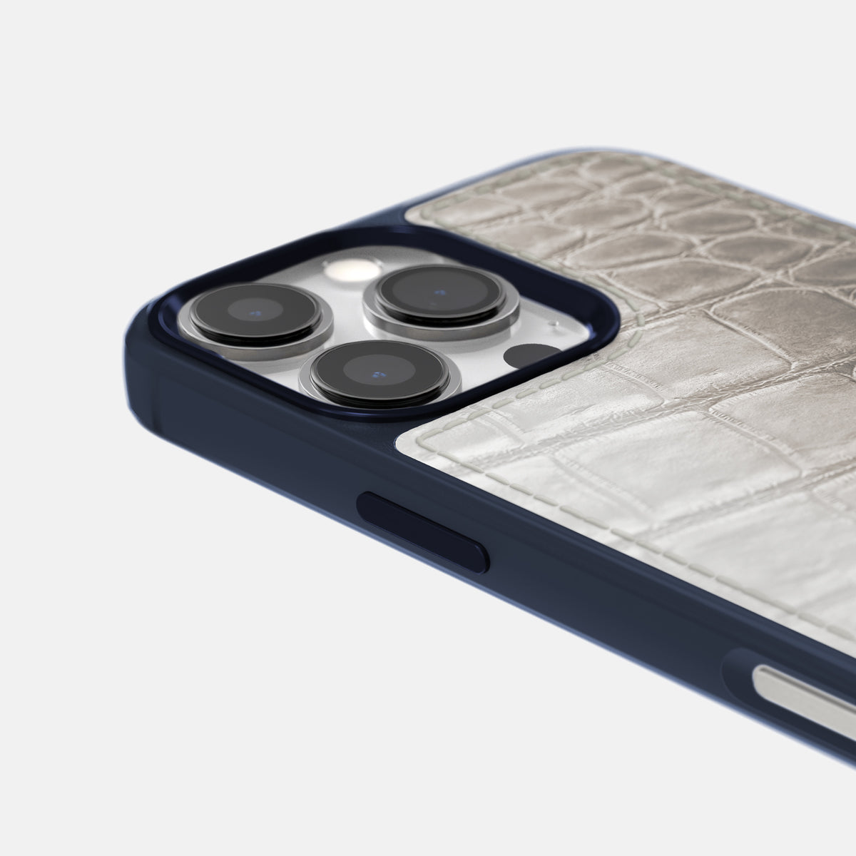 Grey iPhone 16 Pro Max Toned Sport Case with Blue -5 | Grey-Blue