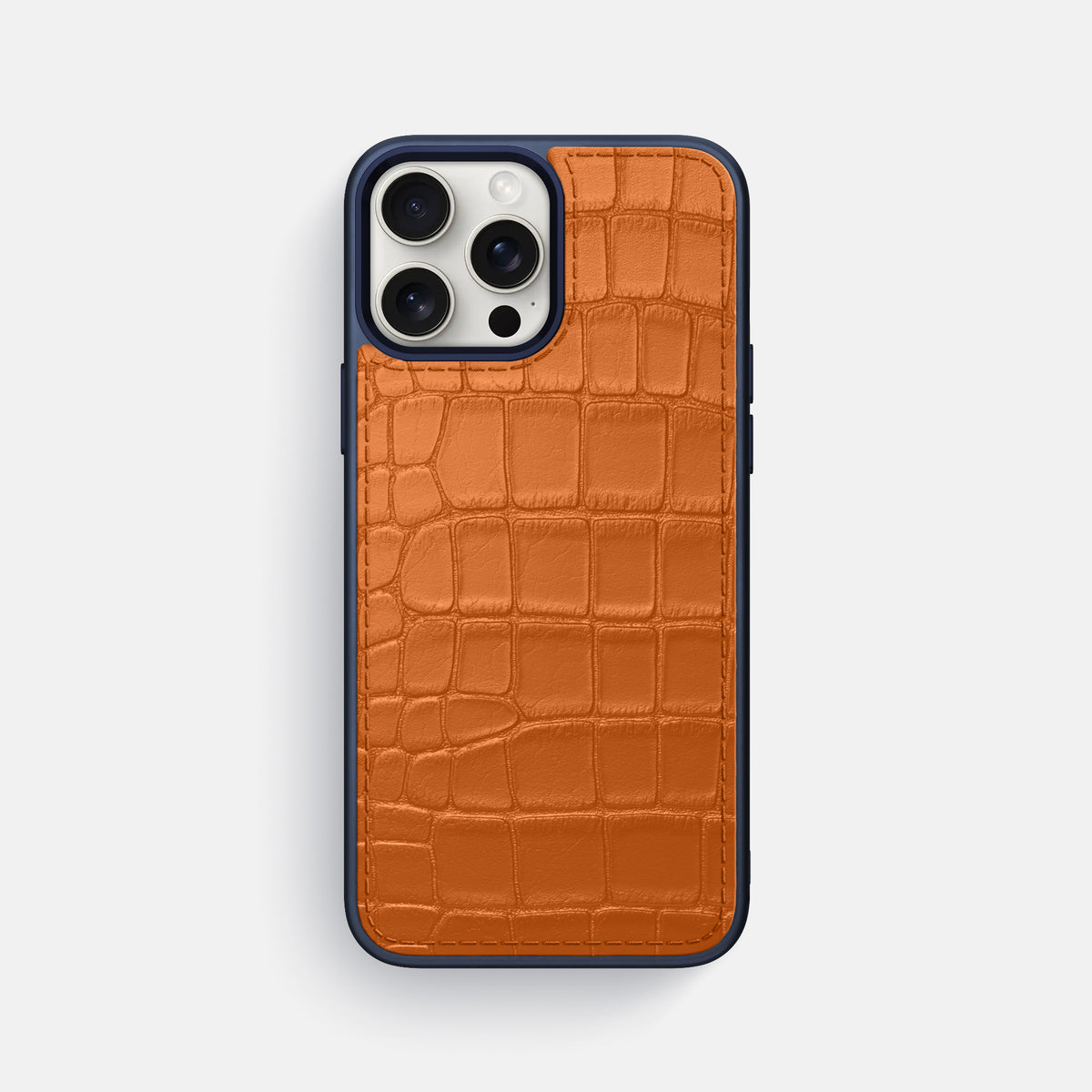 Orange iPhone 16 Pro Max Toned Sport Case In Alligator with Blue -1 | Orange-Blue