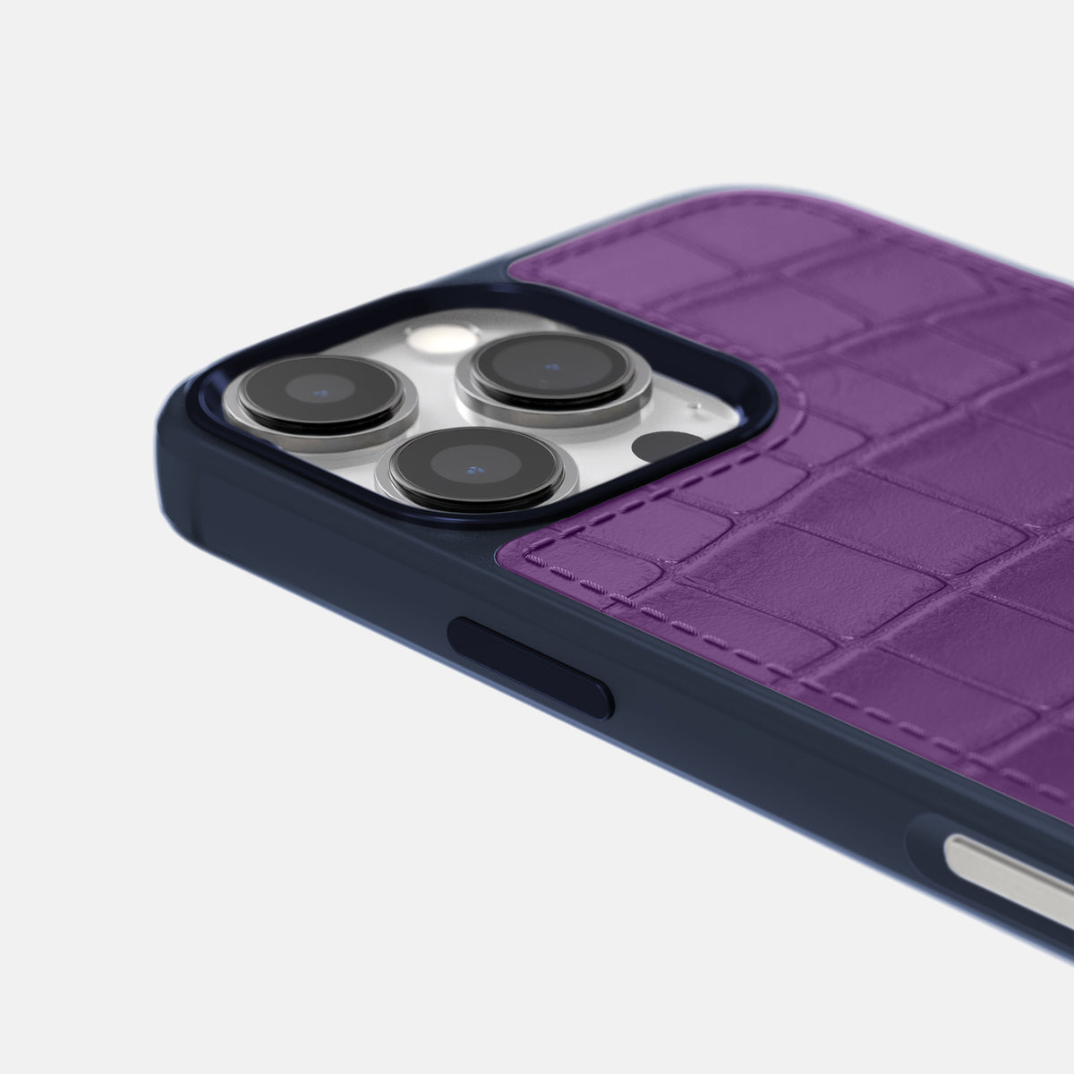 Purple iPhone 16 Pro Max Toned Sport Case In Alligator with Blue -5 | Purple-Blue
