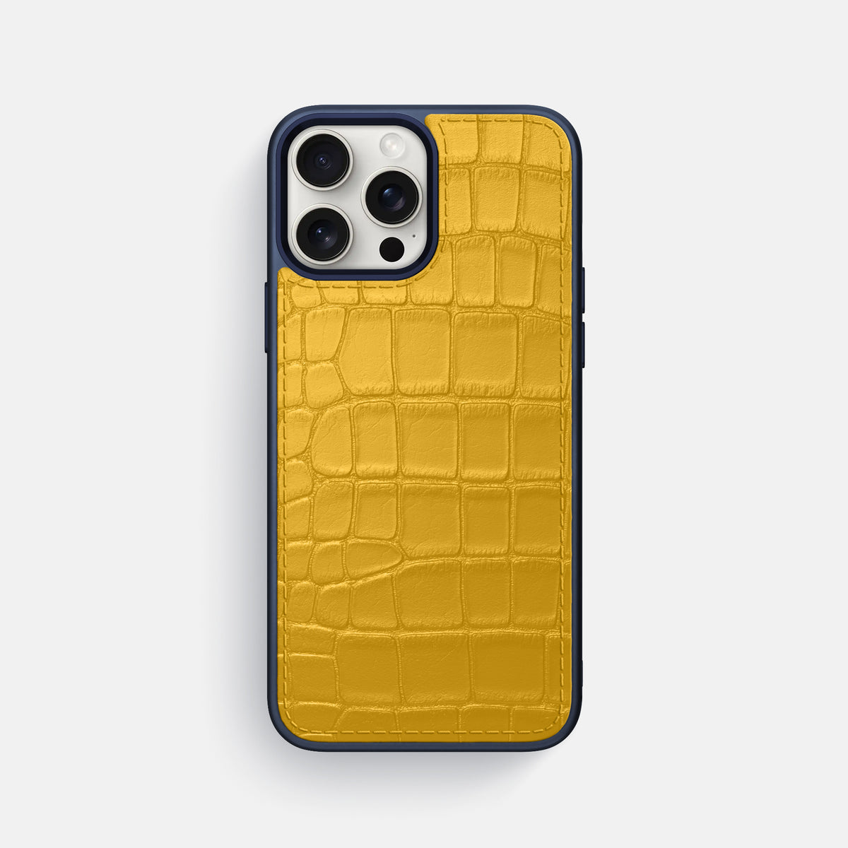 Yellow iPhone 16 Pro Max Toned Sport Case In Alligator with Blue -1 | Yellow-Blue