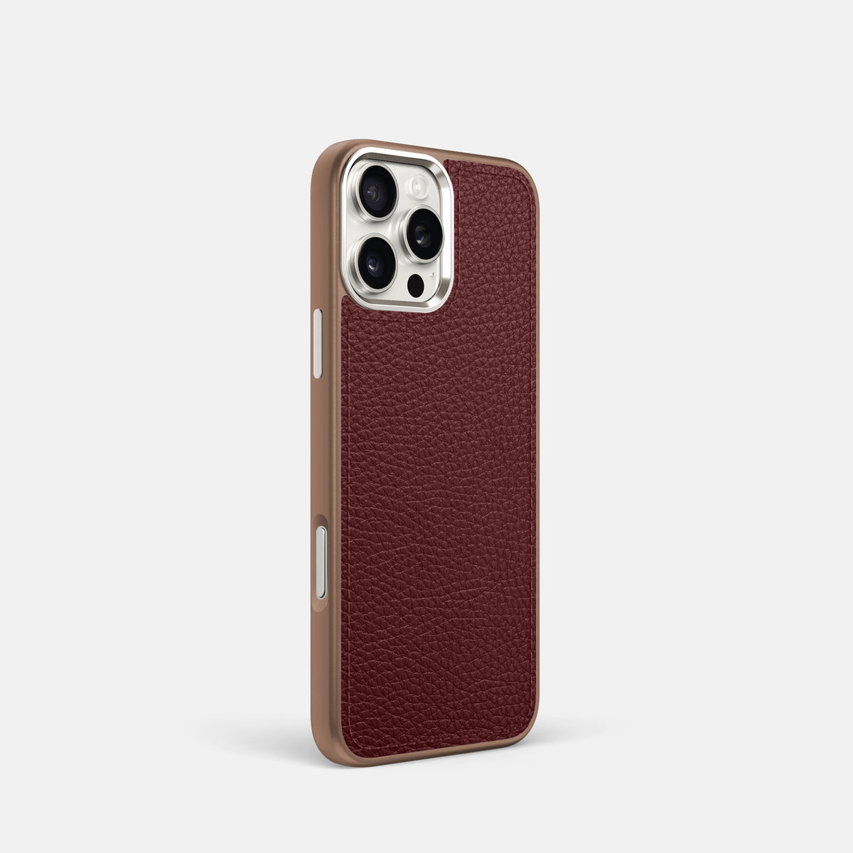 Bordeaux iPhone 16 Pro Sport Case Alligator with Brown -2 | Bordeaux-Brown