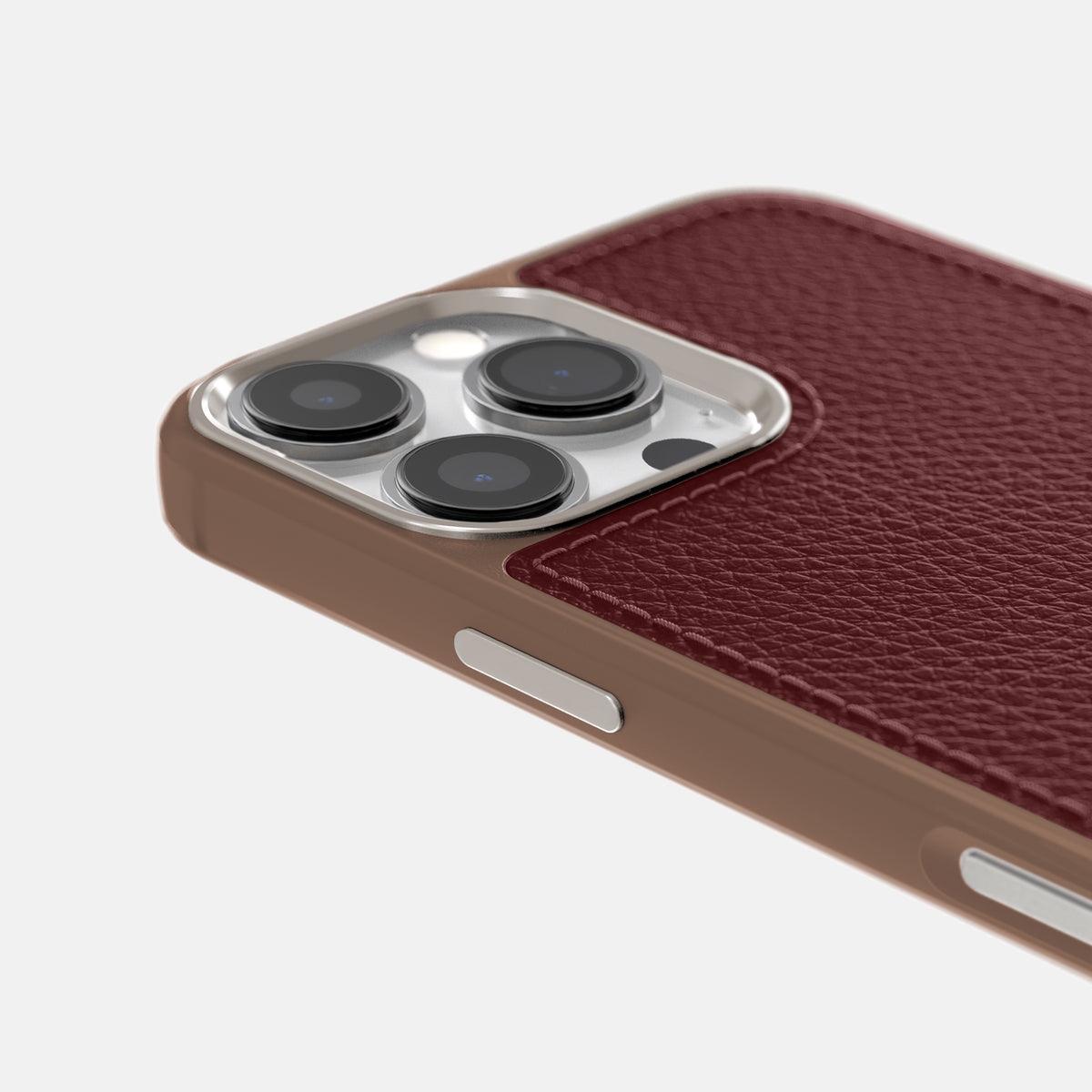 Bordeaux iPhone 16 Pro Sport Case Alligator with Brown -5 | Bordeaux-Brown