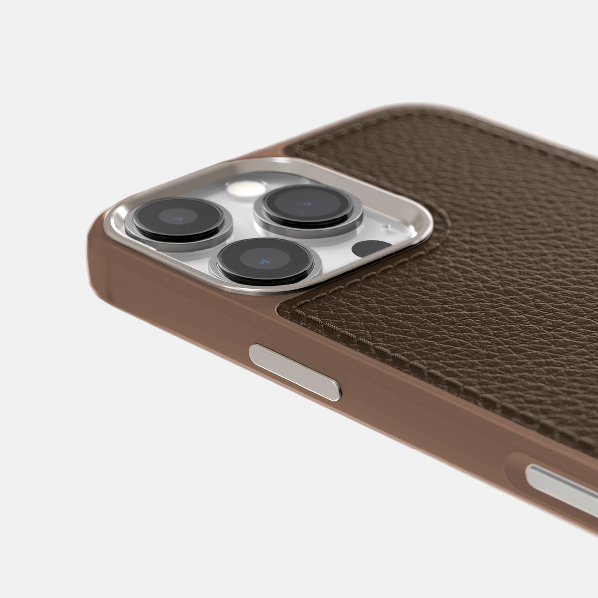 Dark Brown iPhone 16 Pro Sport Case Alligator with Brown -5 | Dark-Brown-Brown