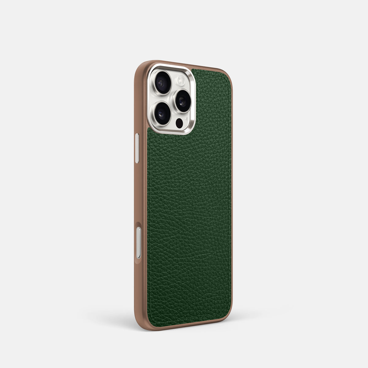 Dark-Green iPhone 16 Pro Sport Case Alligator with Brown -2 | Dark-Green-Brown