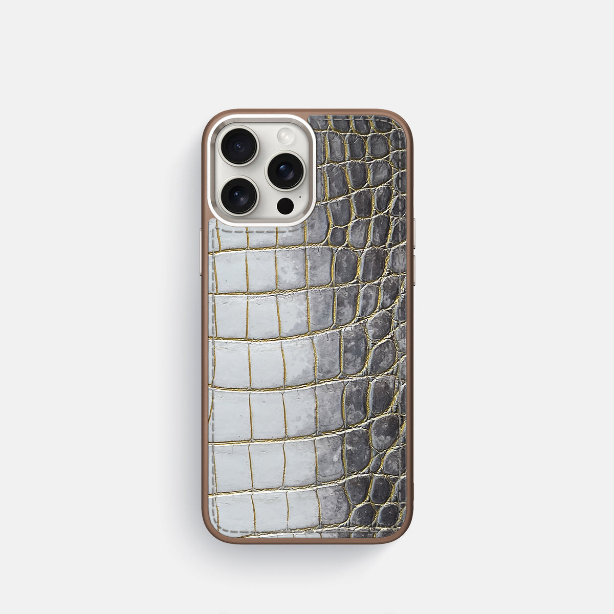 Gold iPhone 16 Pro Toned Sport Case with Brown -1 | Gold-Brown