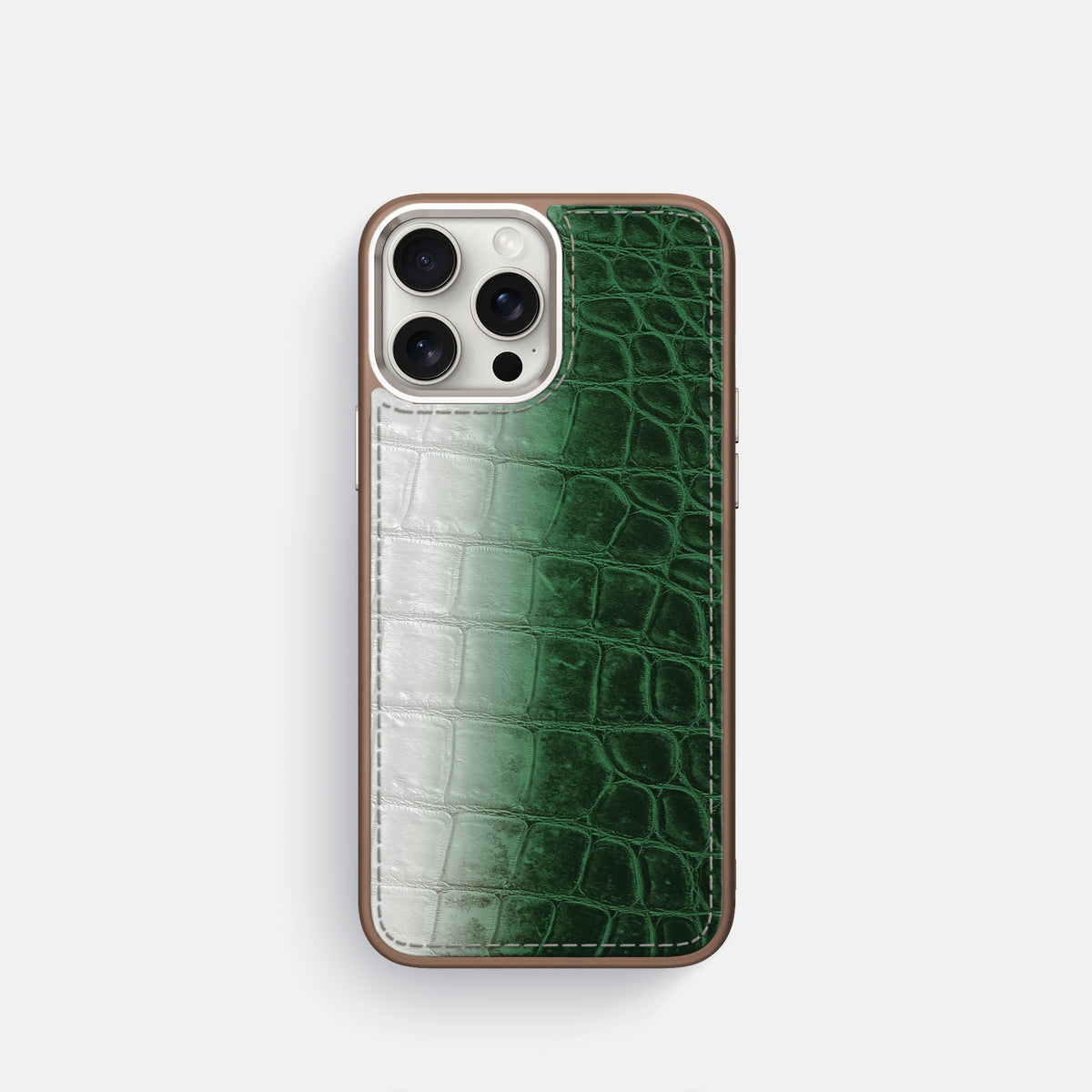 Green iPhone 16 Pro Toned Sport Case with Brown -1 | Green-Brown