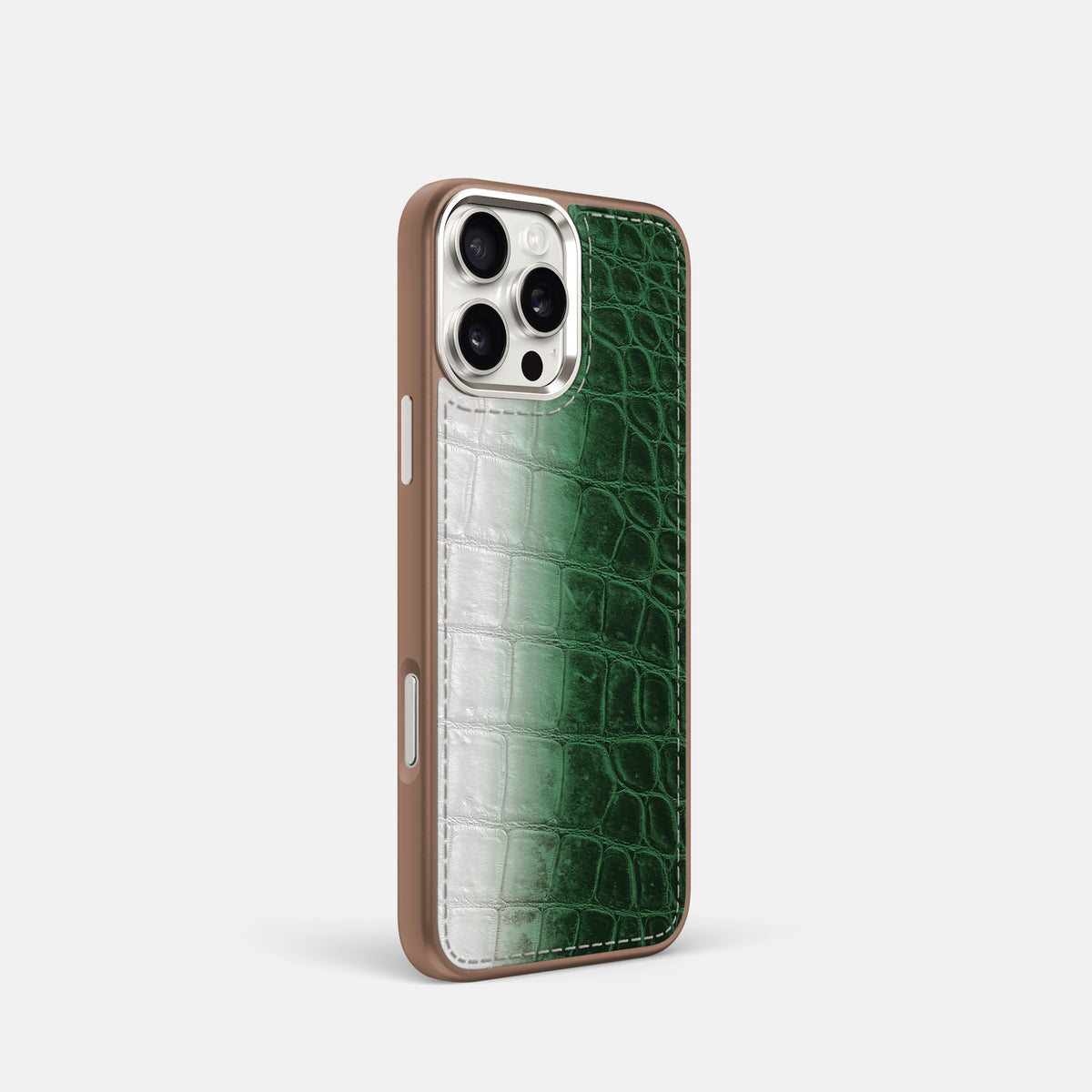 Green iPhone 16 Pro Toned Sport Case with Brown -2 | Green-Brown