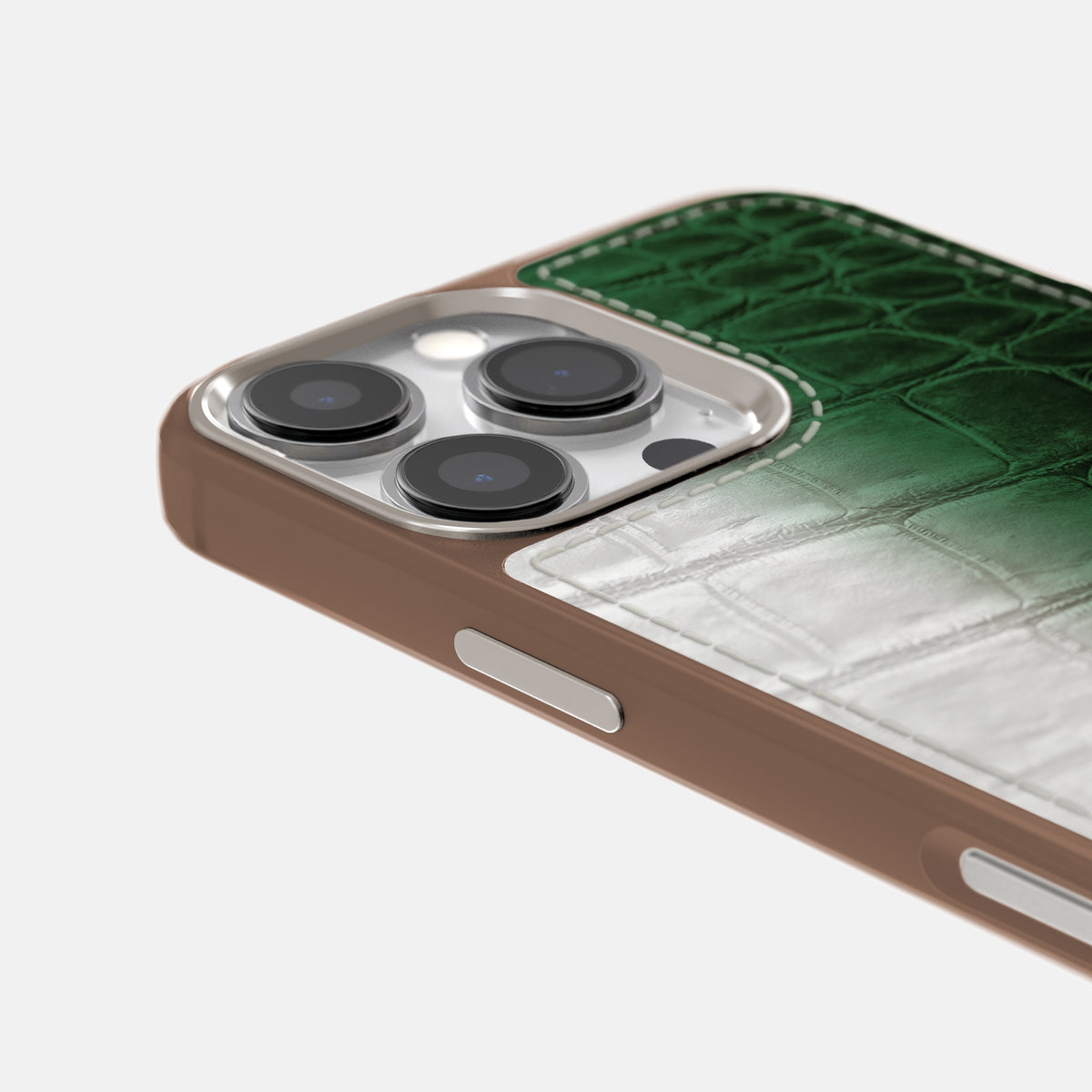 Green iPhone 16 Pro Toned Sport Case with Brown -5 | Green-Brown