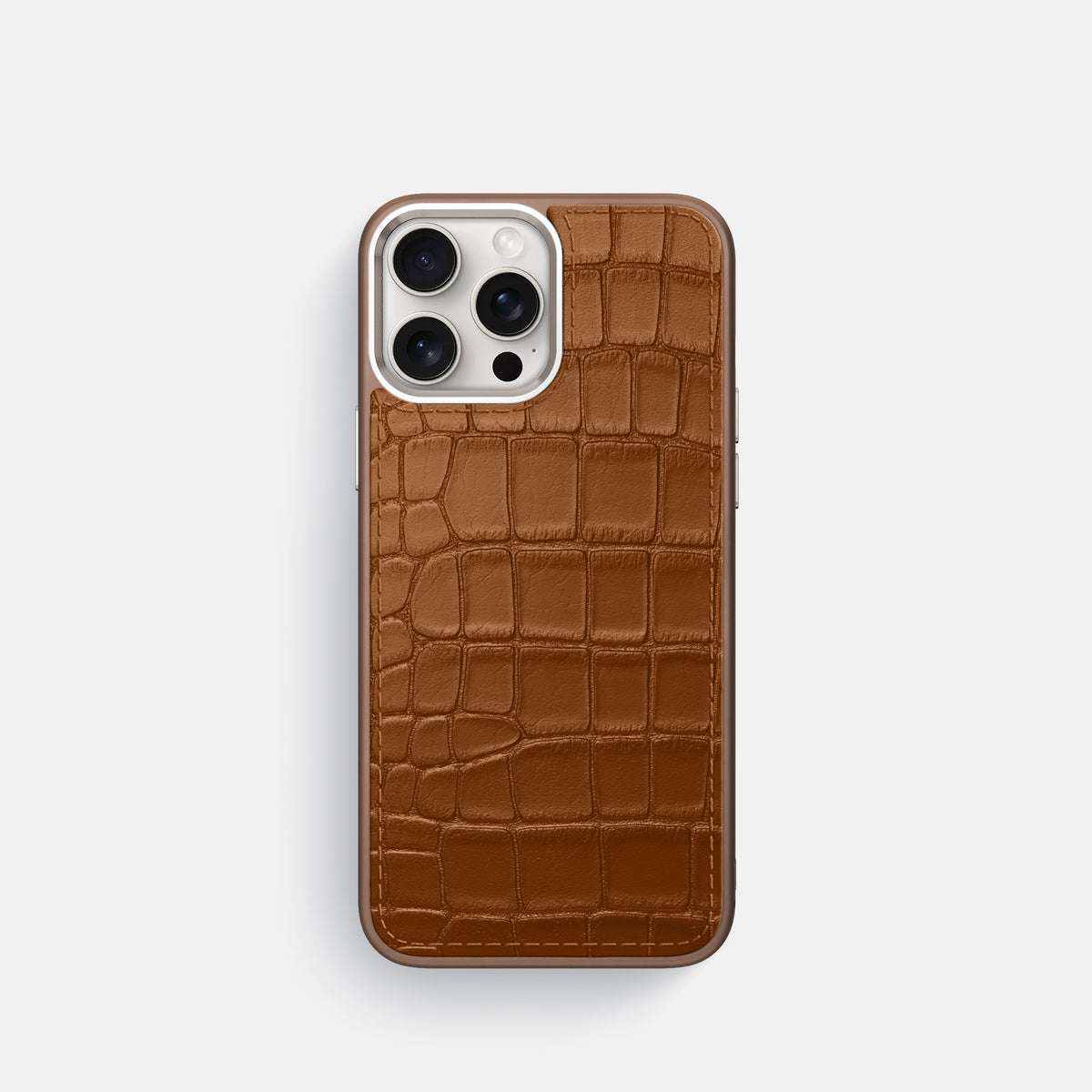Honey iPhone 16 Pro Toned Sport Case In Alligator with Brown -1 | Honey-Brown