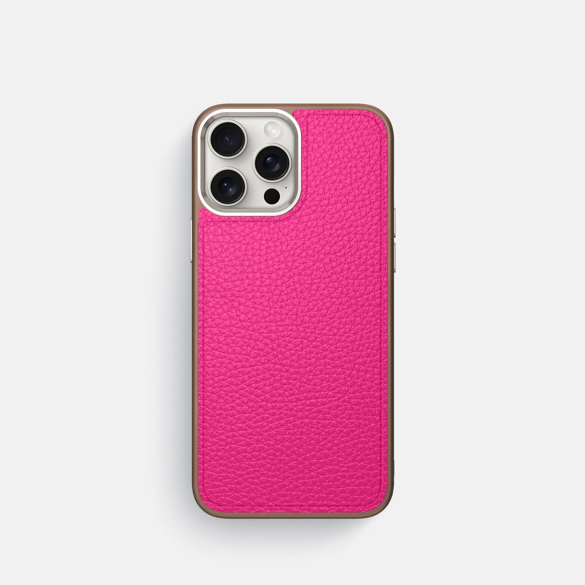 Magenta iPhone 16 Pro Sport Case Alligator with Brown -1 | Magenta-Brown