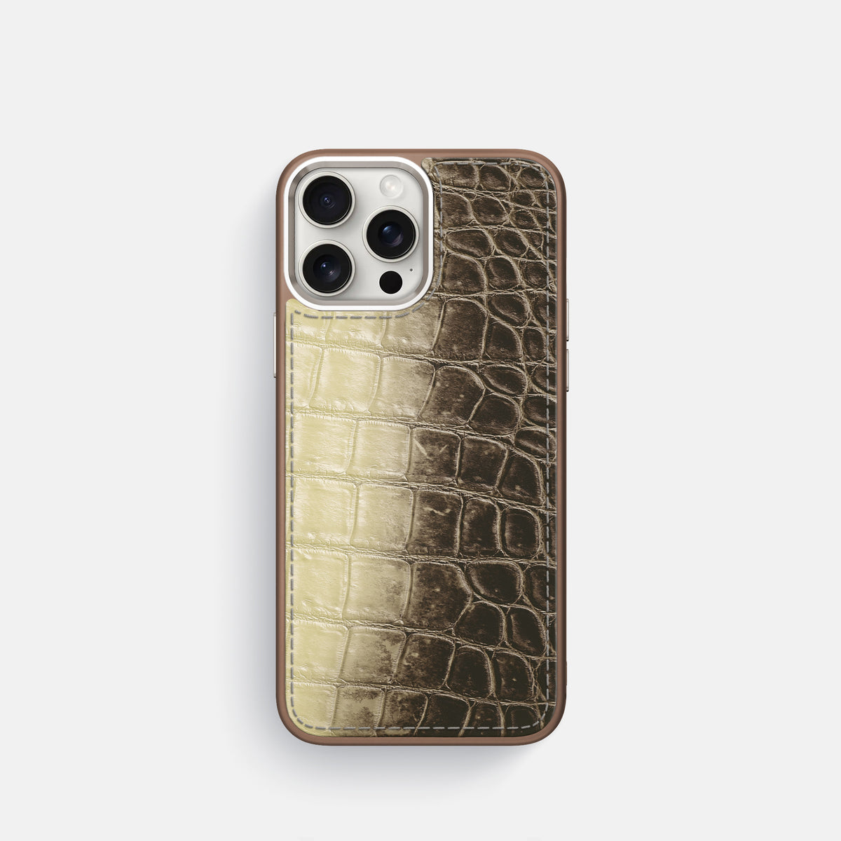 Natural iPhone 16 Pro Toned Sport Case with Brown -1 | Natural-Brown