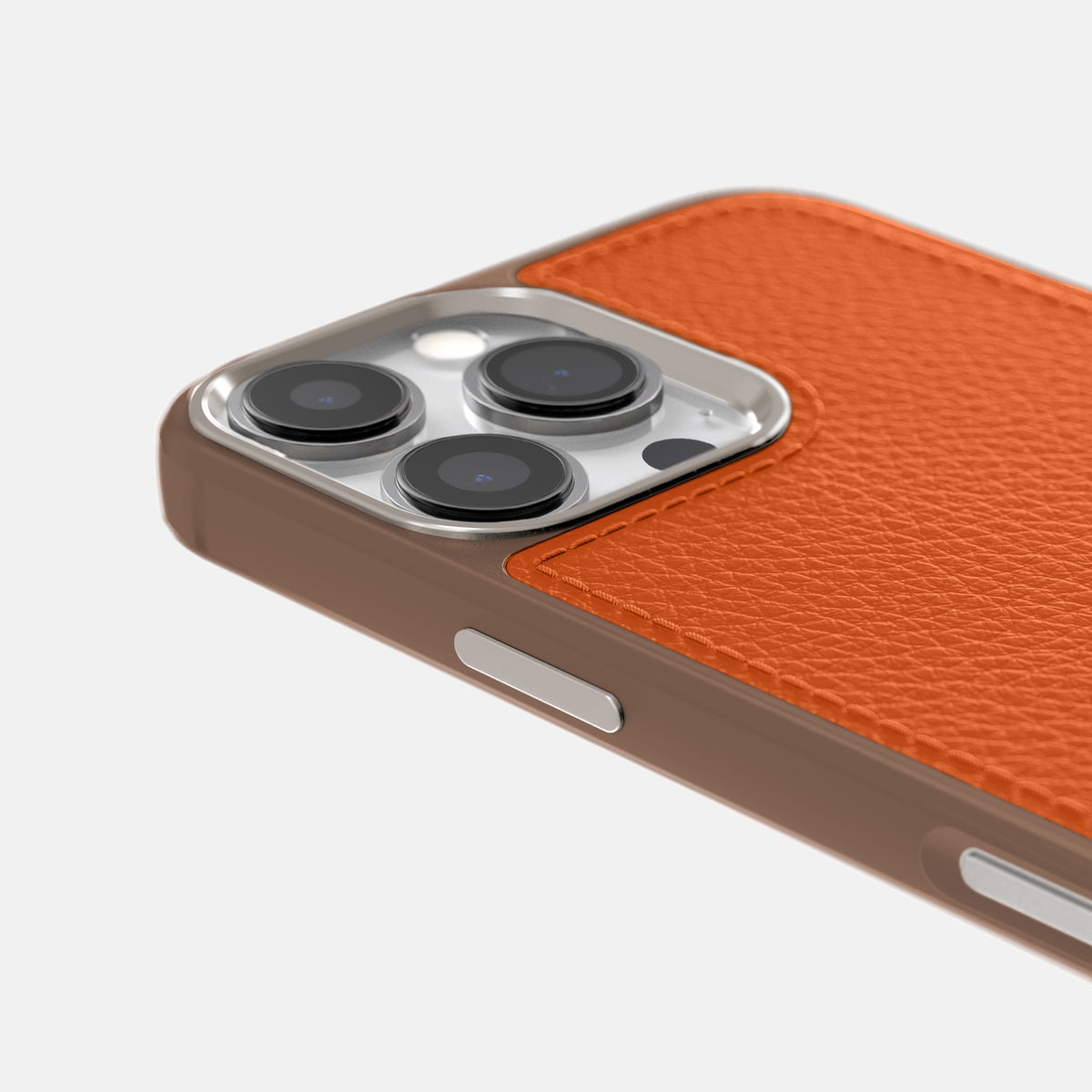 Orange iPhone 16 Pro Sport Case Alligator with Brown -5 | Orange-Brown