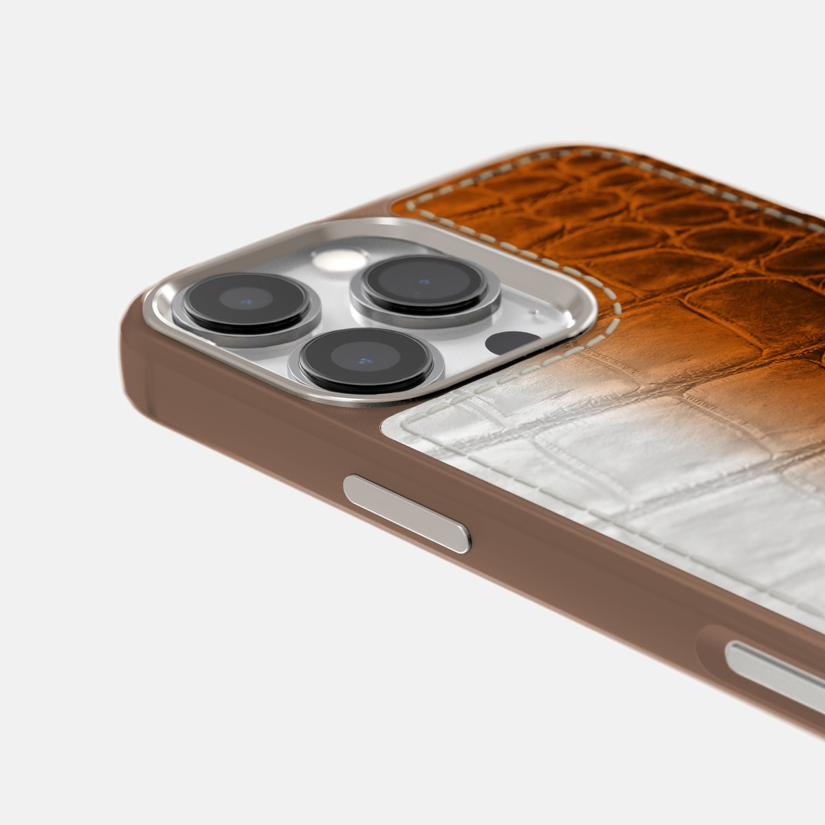 Orange iPhone 16 Pro Toned Sport Case with Brown -5 | Orange-Brown