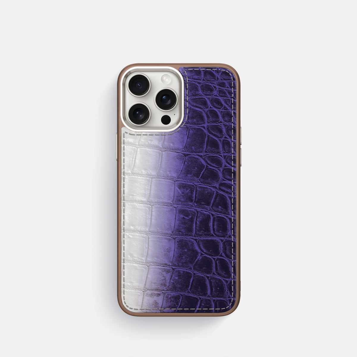 Purple iPhone 16 Pro Toned Sport Case with Brown -1 | Purple-Brown