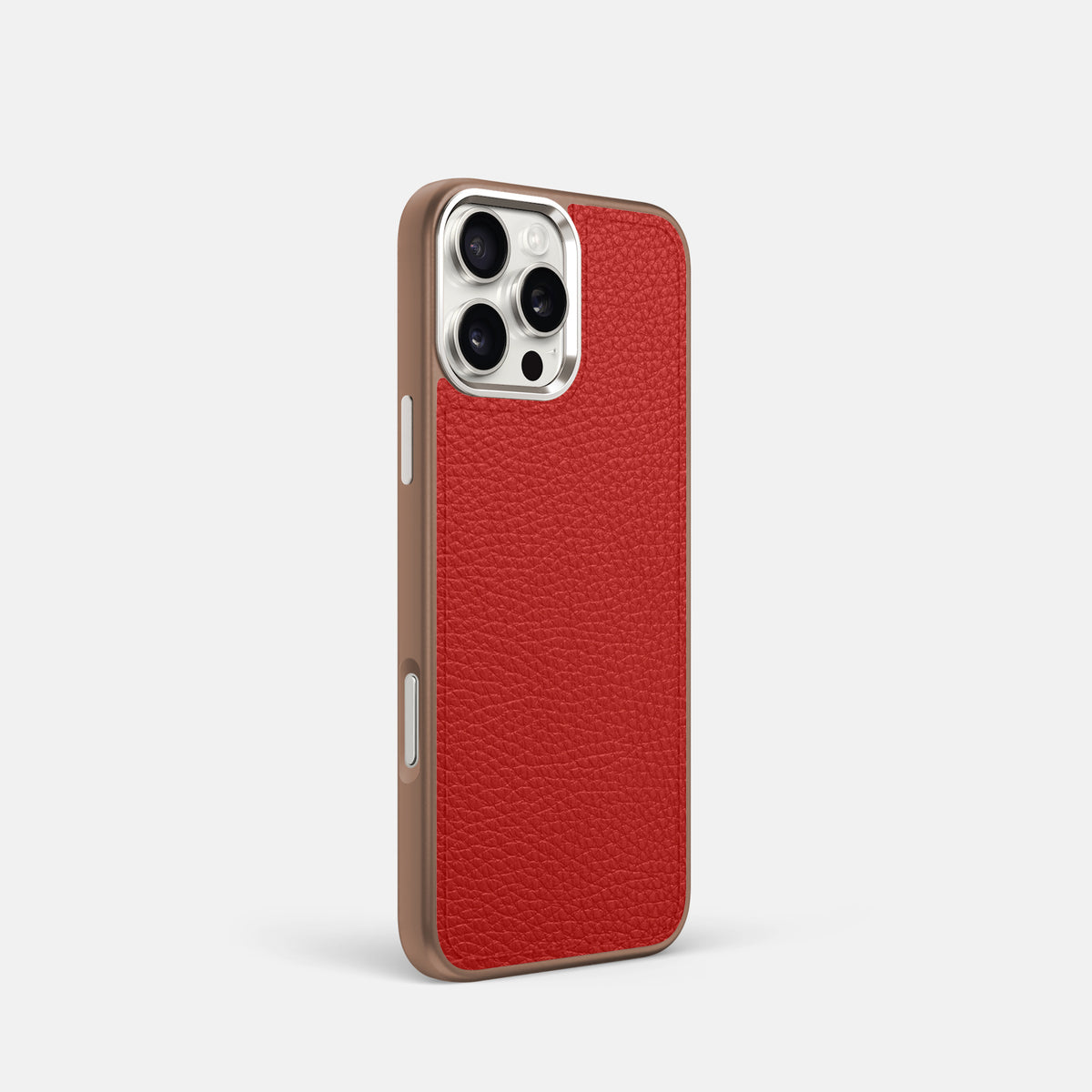 Red iPhone 16 Pro Sport Case Alligator with Brown -2 | Red-Brown