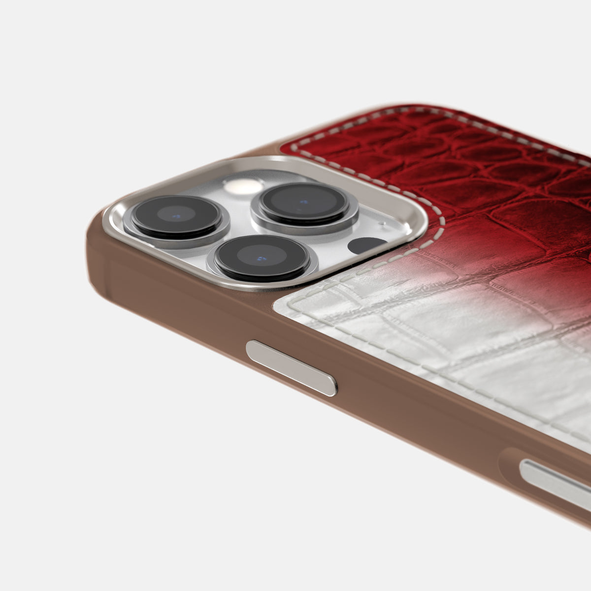 Red iPhone 16 Pro Toned Sport Case with Brown -5 | Red-Brown