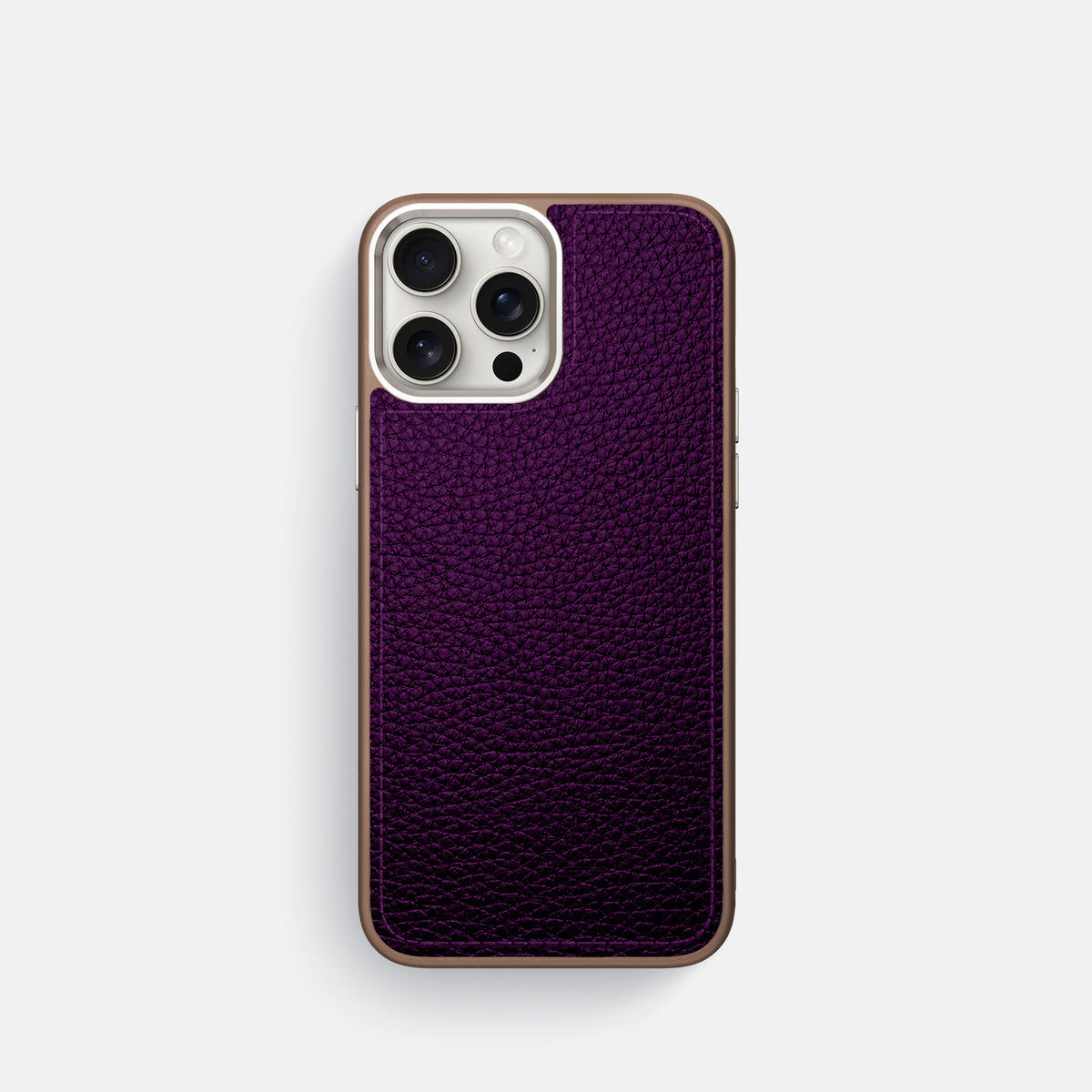 Violet iPhone 16 Pro Sport Case Alligator with Brown -1 | Violet-Brown