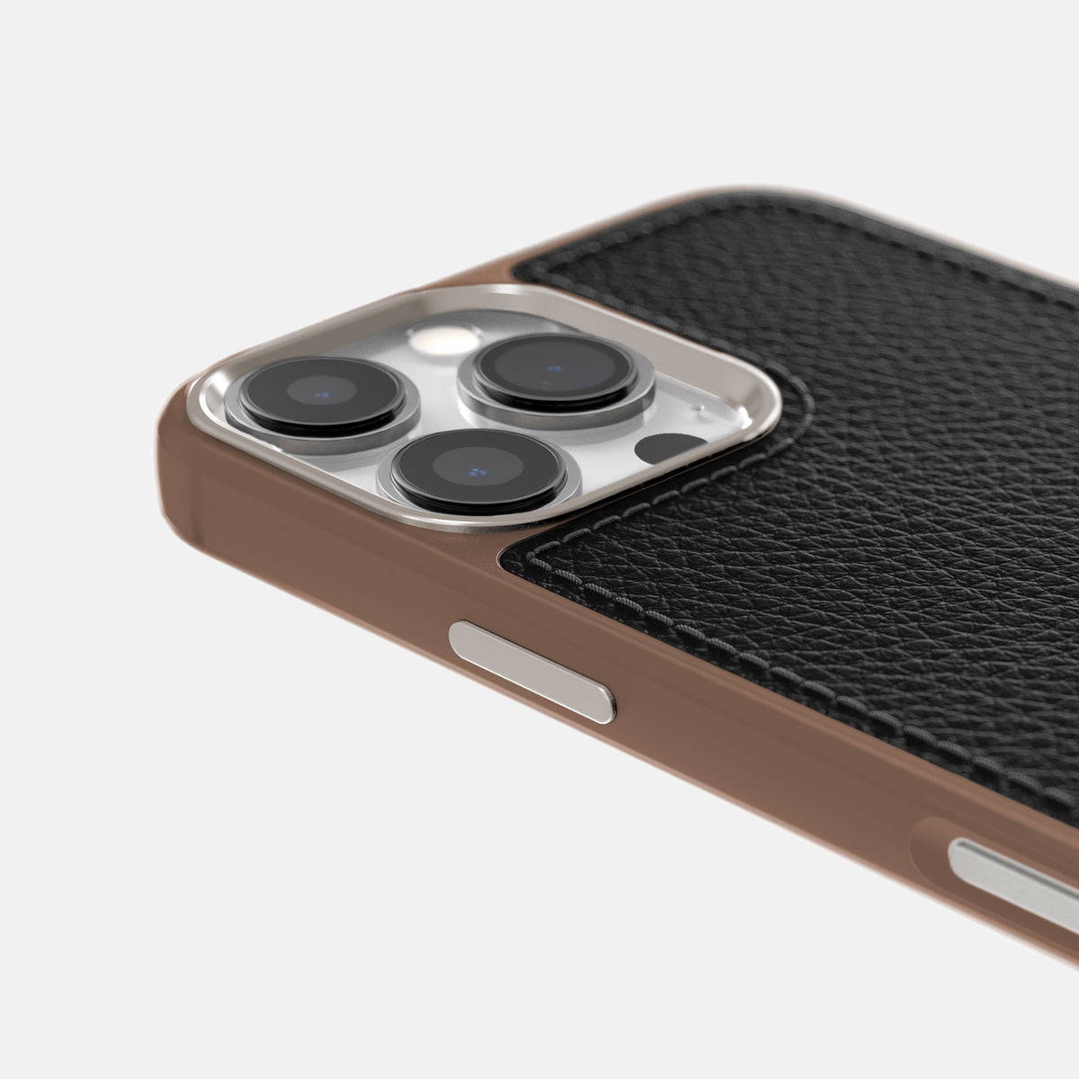Black iPhone 16 Pro Max Sport Case Alligator with Brown -5 | Black-Brown
