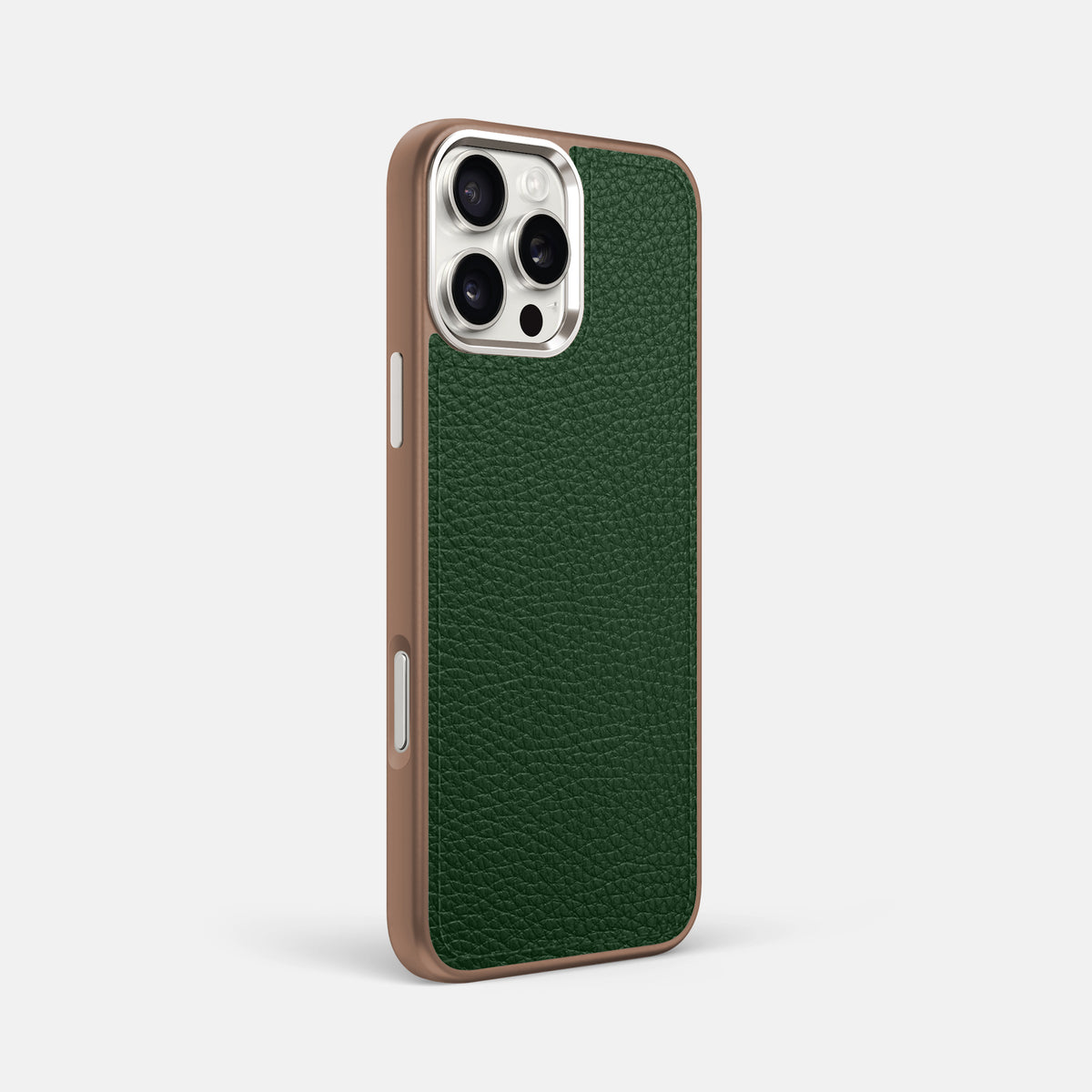 Dark-Green iPhone 16 Pro Max Sport Case Alligator with Brown -2 | Dark-Green-Brown