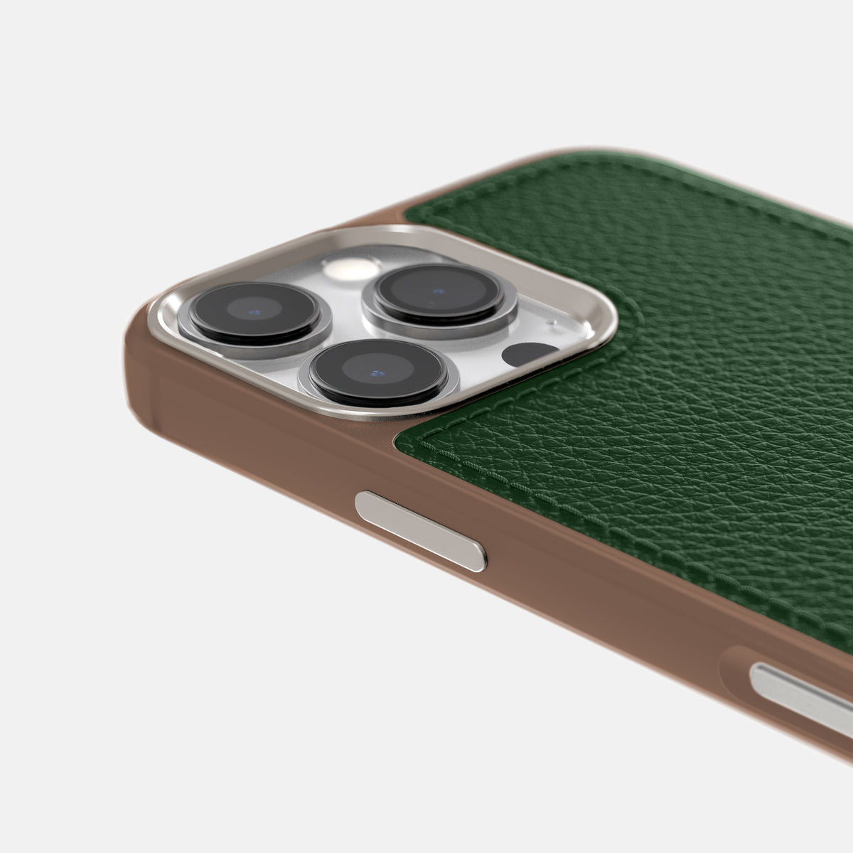 Dark-Green iPhone 16 Pro Max Sport Case Alligator with Brown -5 | Dark-Green-Brown