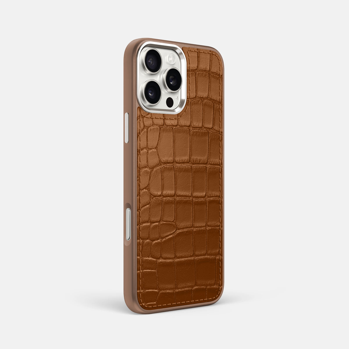 Honey iPhone 16 Pro Max Toned Sport Case In Alligator with Brown -2 | Honey-Brown