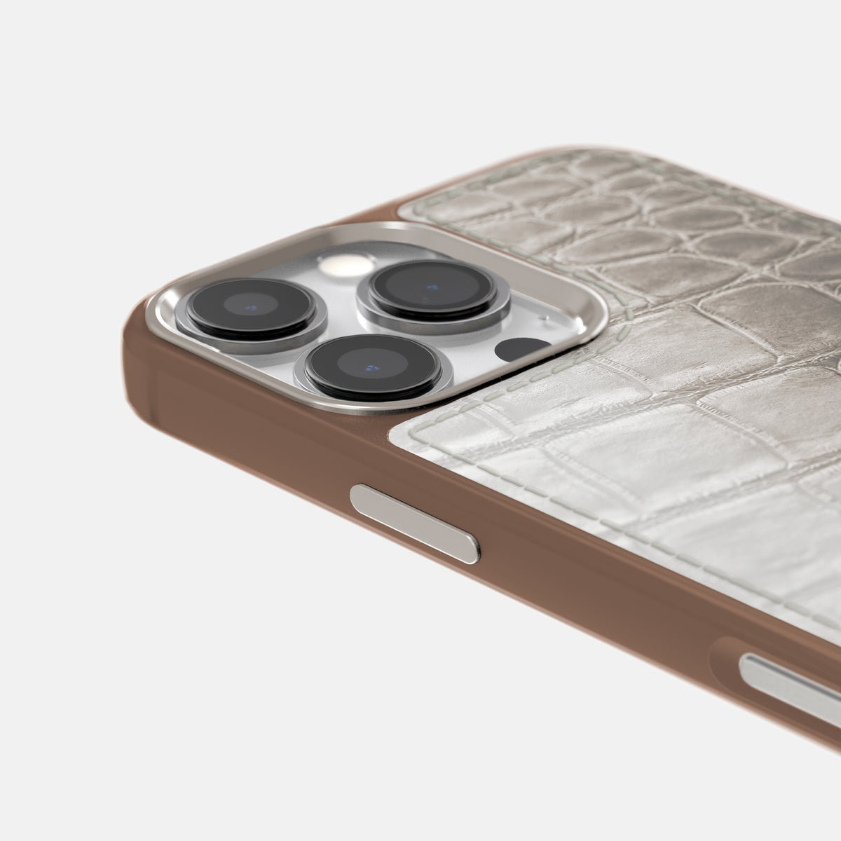 Grey iPhone 16 Pro Max Toned Sport Case with Brown -5 | Grey-Brown