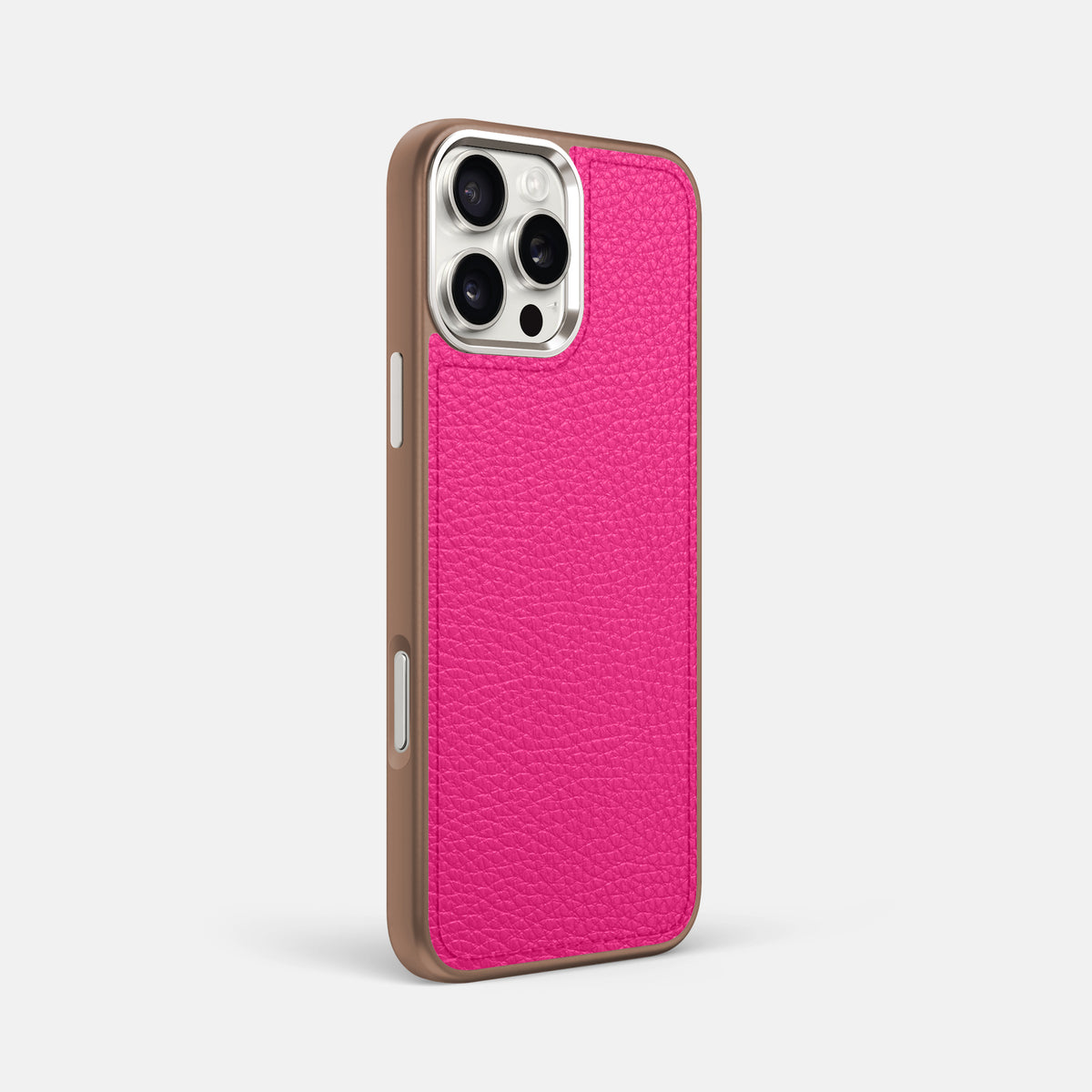 Magenta iPhone 16 Pro Max Sport Case Alligator with Brown -2 | Magenta-Brown