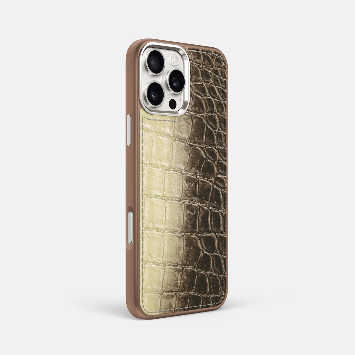 Natural iPhone 16 Pro Max Toned Sport Case with Brown -2 | Natural-Brown